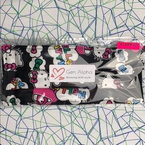 C109 #2 Hello Kitty Black Background Face Mask